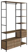 Guarda Roupa Closet Modulado Steel Quadra Estilo Industrial Vermont e Preto - D'Rossi