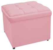 Calçadeira Copenhague 100 cm Solteiro Suede Rosa Bebê - ADJ Decor