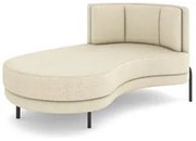 Chaise Longue Divã 164cm Braço Direito Logus D06 Linho Creme - Mpozena