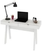 Mesa Para Escritório 2 Gavetas ME4128 Branco - Tecno Mobili