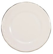 Prato Raso 27Cm Porcelana Schmidt - Dec. Filetado Prata Pomerode 0012