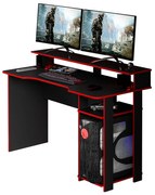 Mesa para Escritório Home Office Gamer ME4153 MDP Preto/Vermelho G69 - Gran Belo