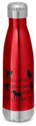 Garrafa Térmica Inox Brilhante 510 ml Cachorro Musical Preto - Vermelho