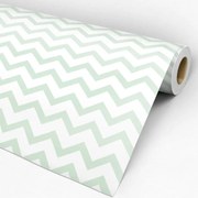 Papel de parede adesivo Chevron verde e cinza