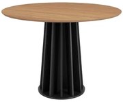 Mesa de Jantar Redonda em MDF 105 cm Freijó/Preto Fosco TM71 JPF Dalla Costa