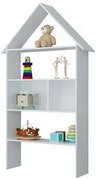 Estante Casinha Infantil Organizadora 4 Prateleiras Candy L03 Branco -