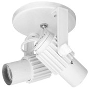 Spot B2 Simples Aletado Para 2x E27 Led Bulbo Branco C/ Branco - Bivolt