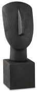 Escultura Decorativa "Face" em Poliresina Preto 42x14,5 cm - D'Rossi