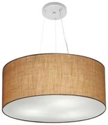 Lustre Pendente Cilíndrico Vivare Md-4188 Cúpula em Tecido 50x25cm - Bivolt