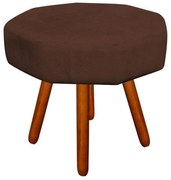 Puff Banqueta Decorativo Veronês Suede Marrom - D'Rossi