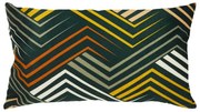 Capa de Almofada Olimpya em Suede Tons Verde - Chevron - 60x30cm