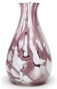 Vasinho 66 Multicor Branco e Roxo Murano Cristais Cadoro