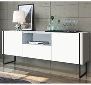 Buffet Multifuncional 2 Prateleiras Em Mdf - Thassos Branco