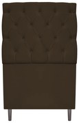 Cabeceira Estofada Liverpool 90 cm Solteiro Suede Marrom - ADJ Decor