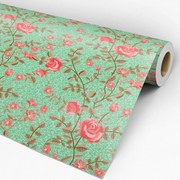 Papel de Parede Floral Arabesco Verde