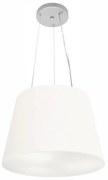 Lustre Pendente Cone Md-4152 Cúpula em Tecido 30/40x30cm Branco - Bivolt