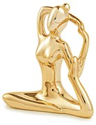 Escultura Decorativa de Yoga em Porcelana 3 Dourado G39 - Gran Belo