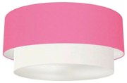 Plafon Para Banheiro Cilíndrico SB-3017 Cúpula Cor Rosa Bebê Branco