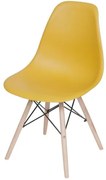 Cadeira Eames Polipropileno Acafrao Base Madeira - 49331 Sun House