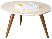 Mesa de Centro Sala de Estar Recepção 60cm Pés Palito Tailân Off White G26 - Gran Belo