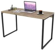 Mesa de Escritório Office 120cm Estilo Industrial Prisma C08 Carvalho