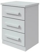 Mesa de Cabeceira 3 Gavetas Frevo M10 Branco - Mpozenato