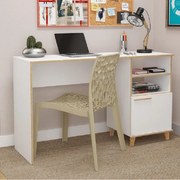 Mesa De Computador Escrivaninha Oslo Bc 67 - Branco/pinus