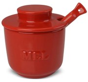 Pote De Mel Com Colher Vermelho - Ceraflame