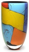 Vaso 444 MS Lascas Coloridas Murano Cristais Cadoro