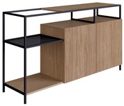 Buffet Bar Dinâmico New Hanover e Preto 135 cm - D'Rossi