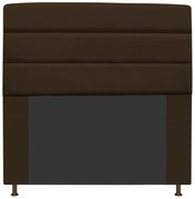 Cabeceira Estofada Turim 160 cm Queen Size Suede Marrom - ADJ Decor