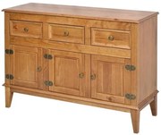 Buffet Antoine 3 Portas e cor 3 Gavetas Amendoa 114cm - 66720 Sun House