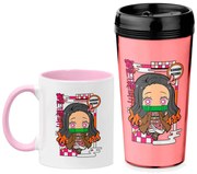 Kit Copo e Caneca Demon Slayer Nezuko