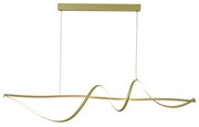 Pendente Contour 120X20X20Cm Led 30W 3000K Bivolt Dourado - Usina Impo...