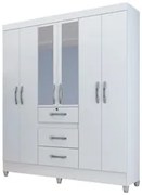 Guarda Roupa Casal Itatiba 6 Portas Branco - Moval