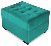 Puff Decorativo Coímbra 60x80 Suede Azul Tiffany