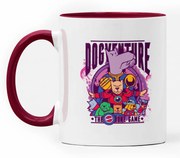 Caneca Dogventure Vingadores Dog Bone Game Geek Nerd Branca com Alça Vinho