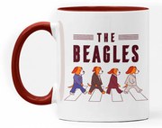 Caneca The Beagles Geek Nerd Branca e Marrom