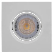 Plafon Led Embutir Quadrado Branco 6,2w Luz Amarela 9cm