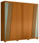 Guarda Roupa Casal 6 Portas 240cm Ouro Verde Cinamomo/Sálvia - Albatro