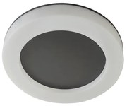 Plafon Led Sobrepor Preto 19w Luz Amarela Aura Redonda