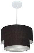 Pendente Cilíndrico Preto MJ-4160 Para Mesa de Jantar e Estar