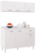 Armário de Cozinha CP01 Com Tampo 120cm Classic P11 Branco - Mpozenato