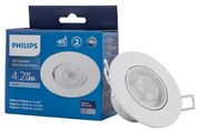 Plafon Led Embutir Redondo 4,2w Branco Luz Amarela