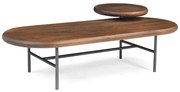 Mesa Centro Deck Tampo Rustic Brown Base Grafite 125cm - 61893 Sun House