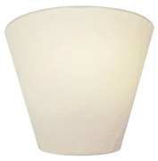 Arandela Retro Cone Md-2001 Cúpula em Tecido 25/26x13cm Branco - Bivolt