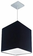 Lustre Pendente Quadrado Md-4051 Cúpula em Tecido 31/25x25cm Preto - Bivolt