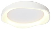 Plafon Amaré Ø62X10Cm Led 60W 3000K Bivolt Alumínio Branco E Acrílico...