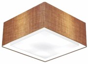 Plafon Quadrado Md-3040 Cúpula em Tecido Dupla 30/70x70cm Palha - Bivolt