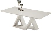 Mesa de Jantar 12 Lugares 2,72mx 1,20m- Gerbera Laca Branco Brilhante